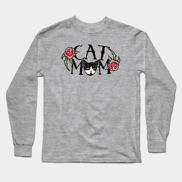 Cat Mom Long Sleeve T-Shirt by bubbsnugg